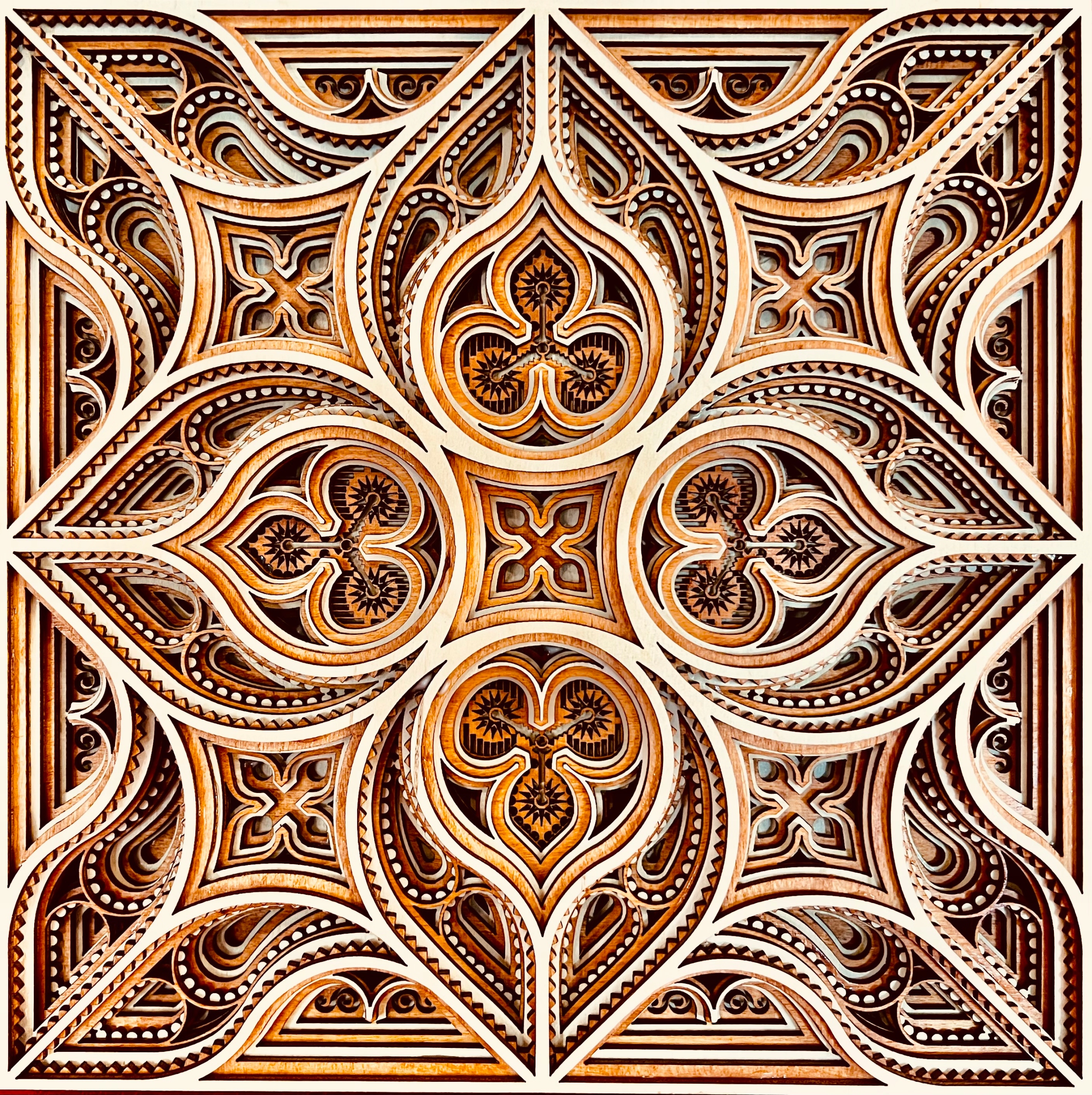 Mandala 3D drevo 10 vrstiev dekorácia na stenu