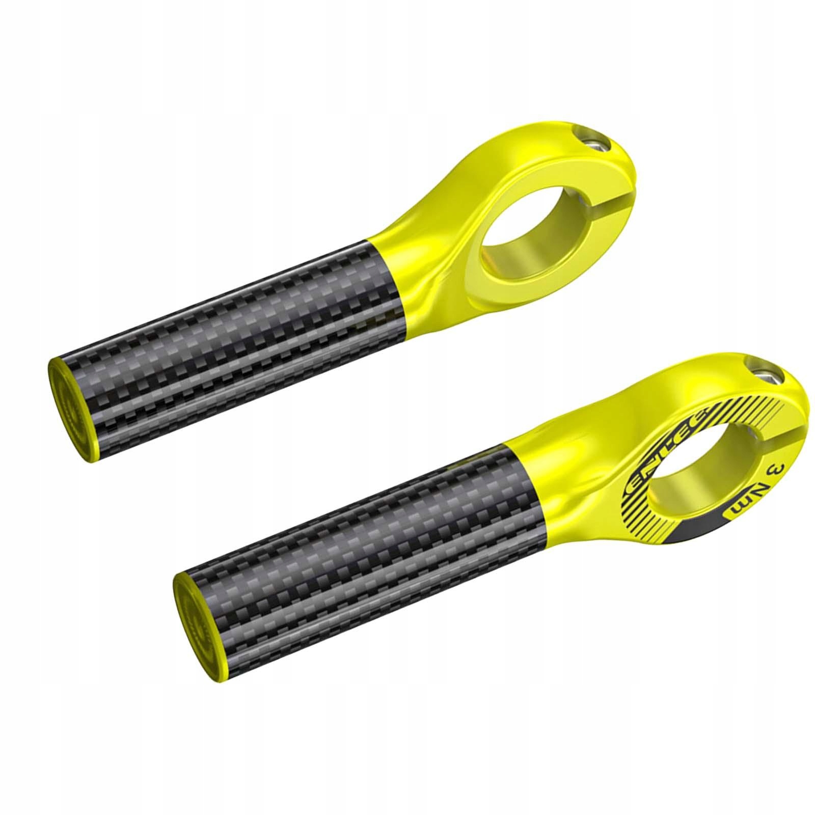 2Pcs Bike Handlebar Ends Comfortable High Strength Bar Fluorescent Yellow