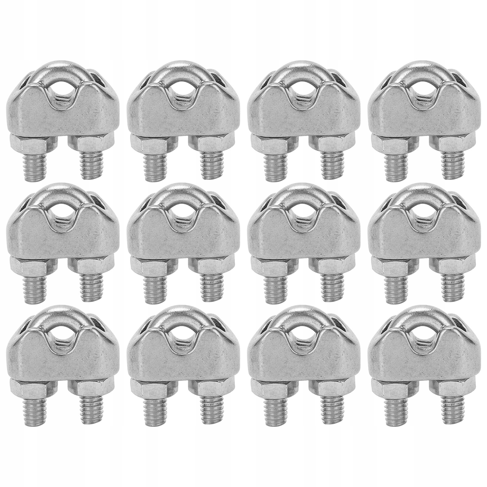 12PCS 1/8 cala M3 ze stali nierdzewnej przewody linowe zacisek Klips Fb