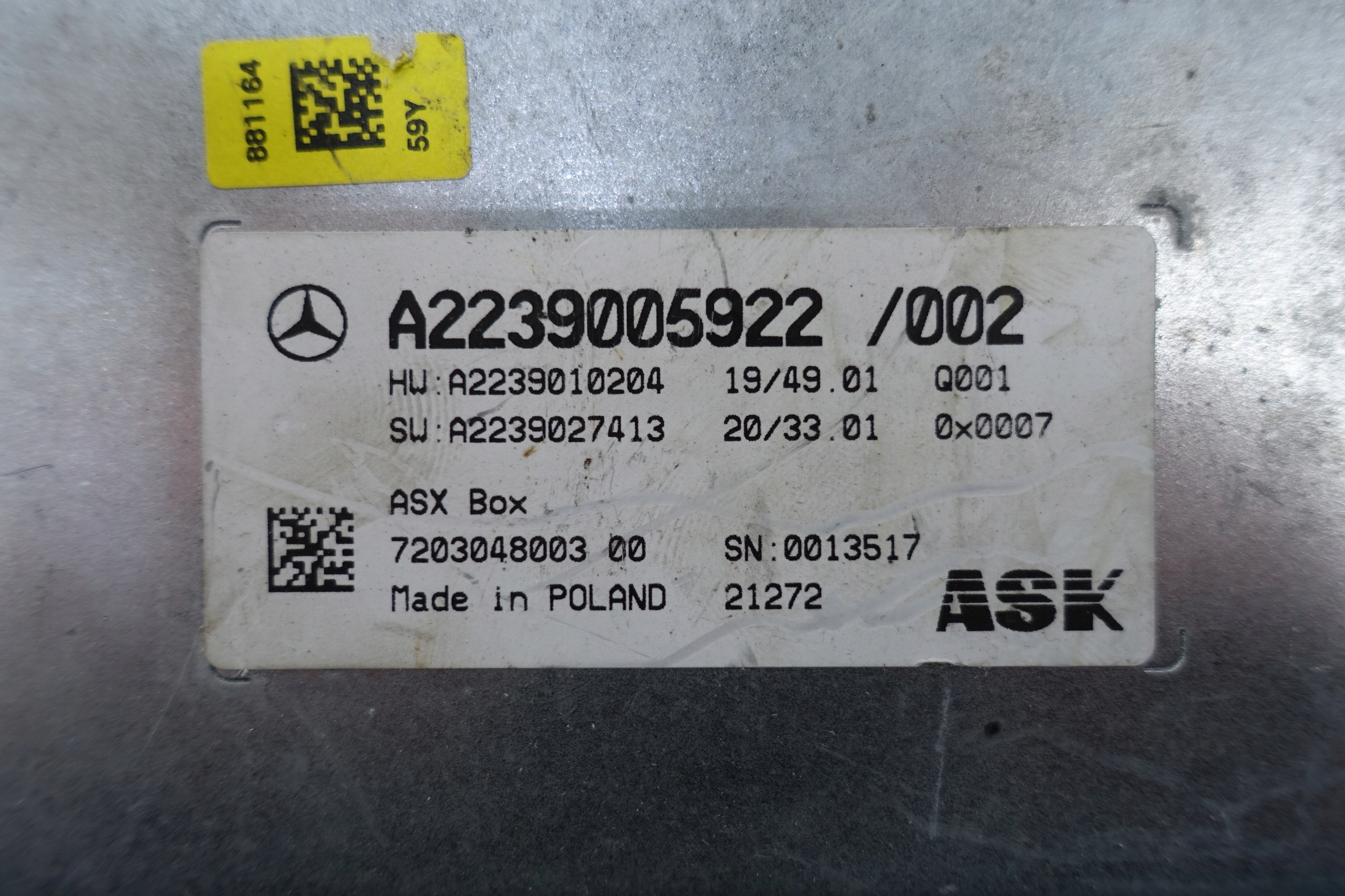 amplifier GENERATOR DZWIEKU MERCEDES A2239005922