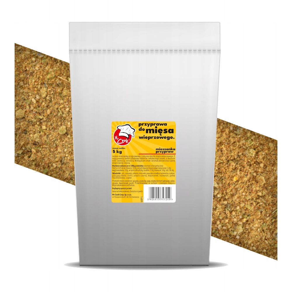 Przyprawa do Mięsa Wieprzowego bez Dodatku Glutaminianu Sodu 5kg