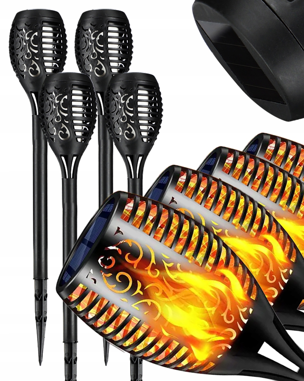

Lampa Solarna Led pochodnia efekt płomień latarnia