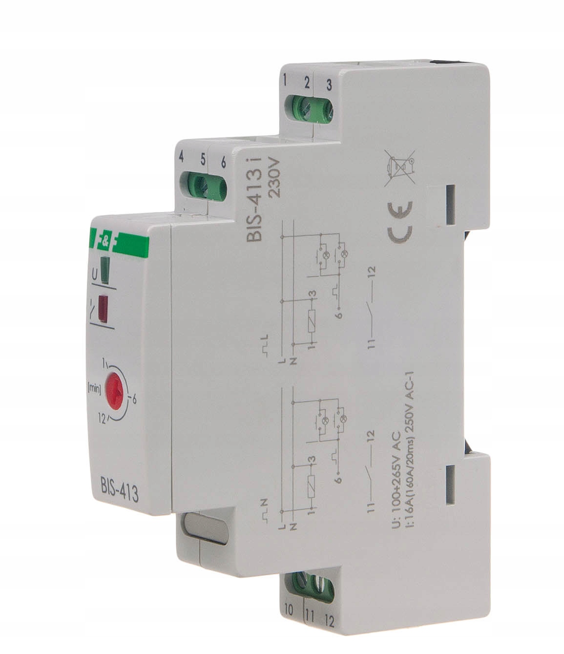 Modulární bistabilní relé 16A 1P 230V F&f BIS-413-LED