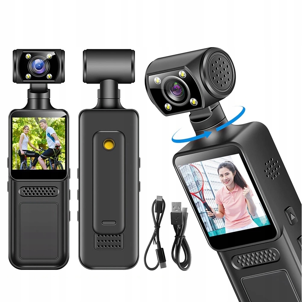 Mini Špionážní Kamera Skrytá Wifi Detekce Pohybu 4K Policejní Klip