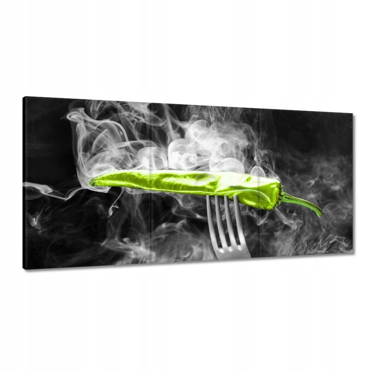 Obrazy 180x90 Zelená paprika v dyme