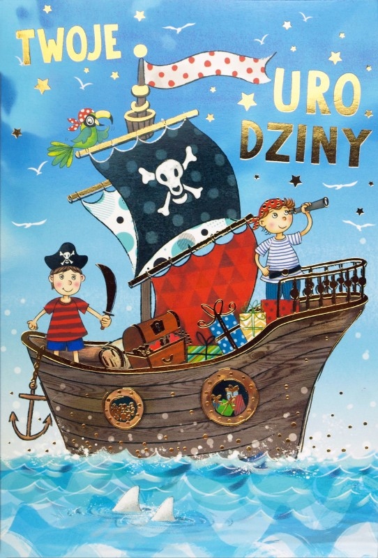 

Kartka urodzinowa dla Chłopca Piracka extra H2675