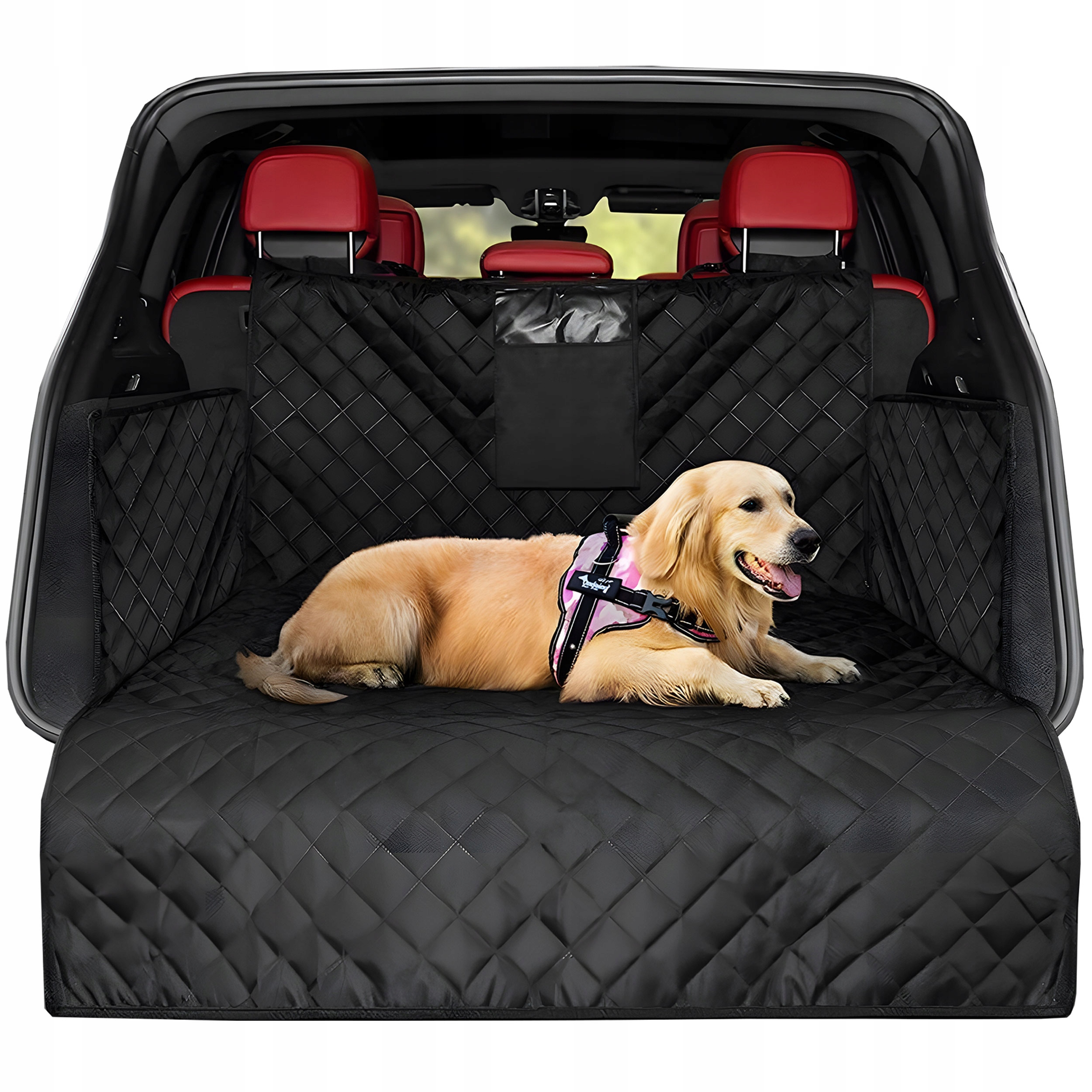 Podložka Pro Psa Do Auta Kotec Obal na zavazadla Vodotěsná Černá Velká