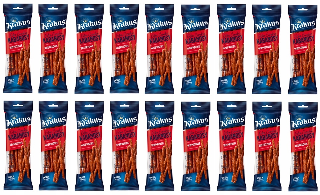 Levně 18x 95g Krakus Vepřové kabanosy Karton