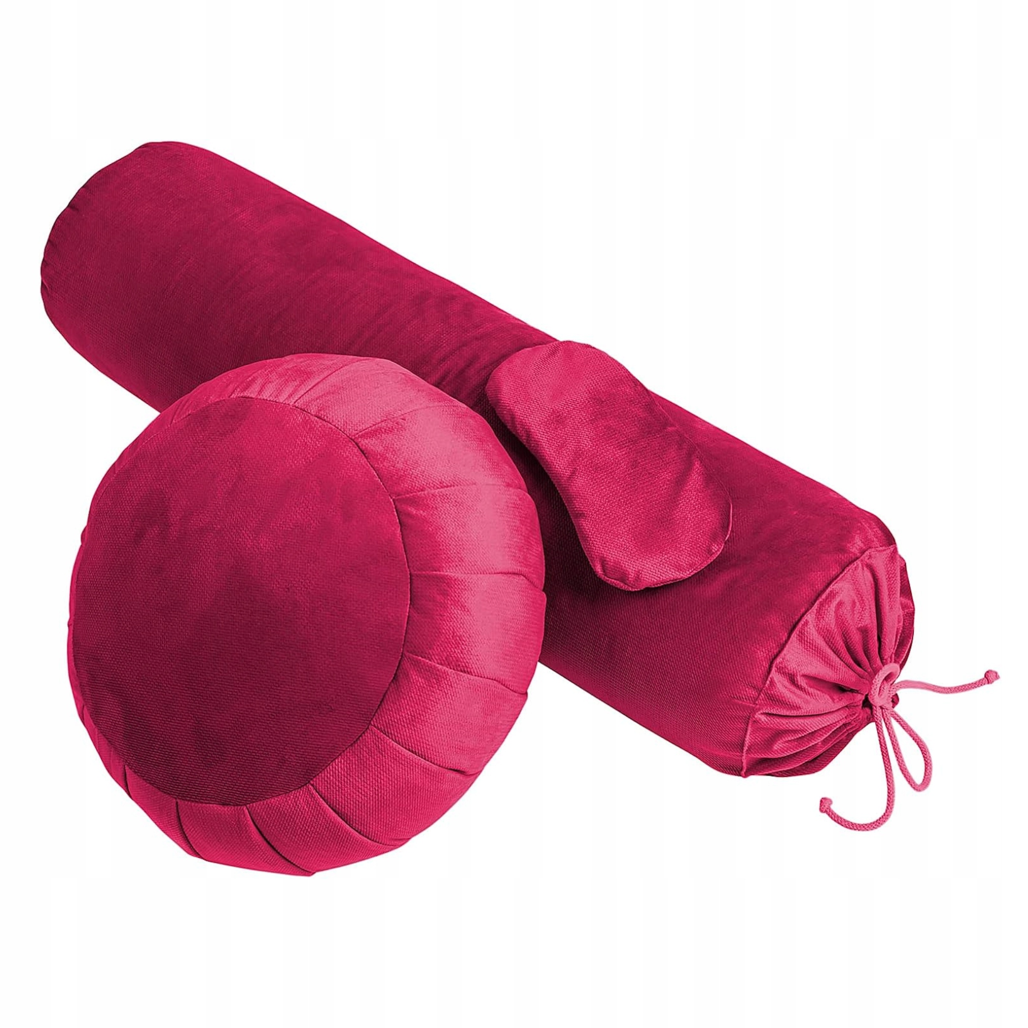 Sada na jógu Polštář Váleček Čelenka pro meditaci cvičení relaxace Červená