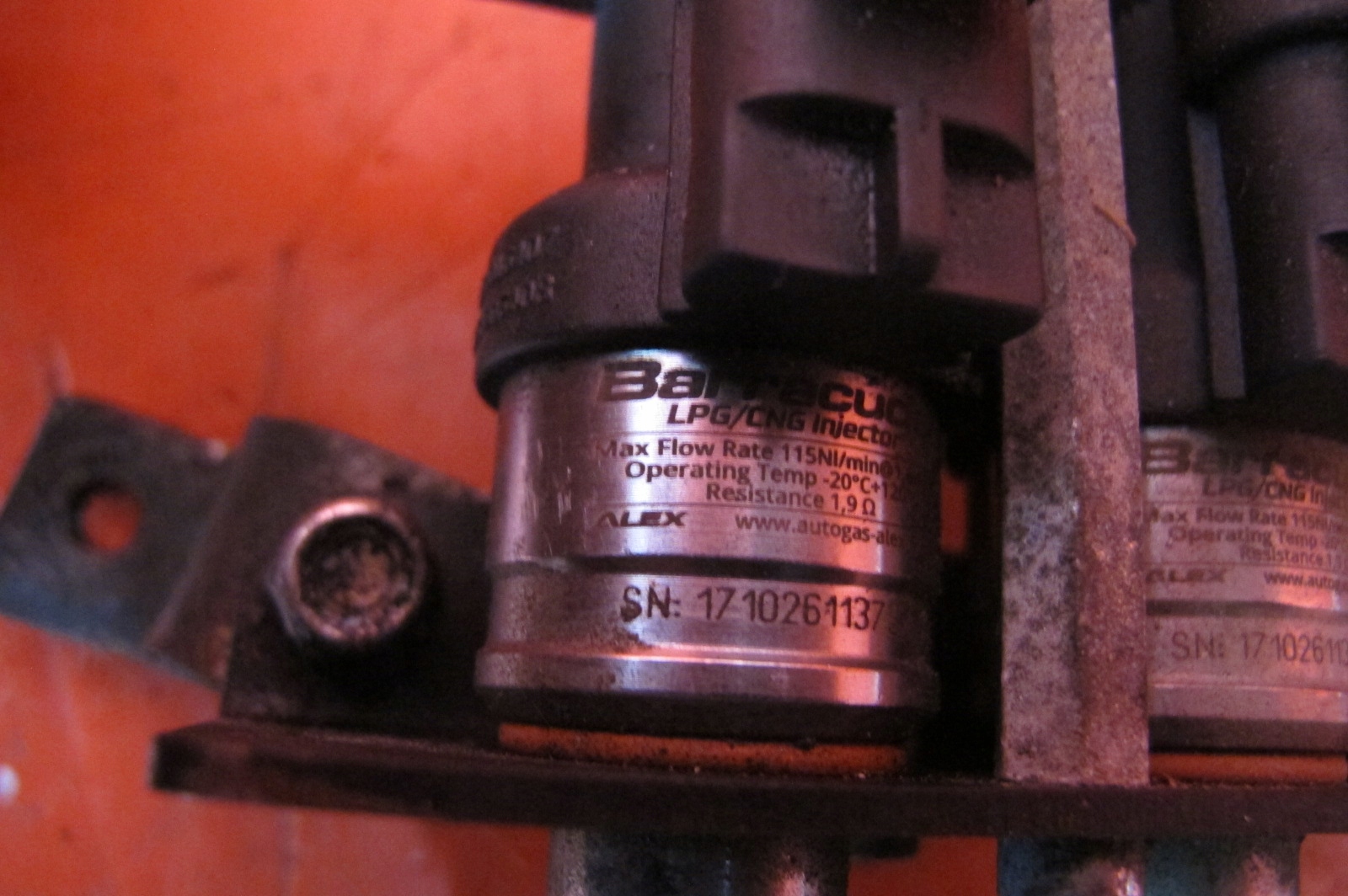 injection ramp injectors gas LPG BARRACUDA 4 cylinder