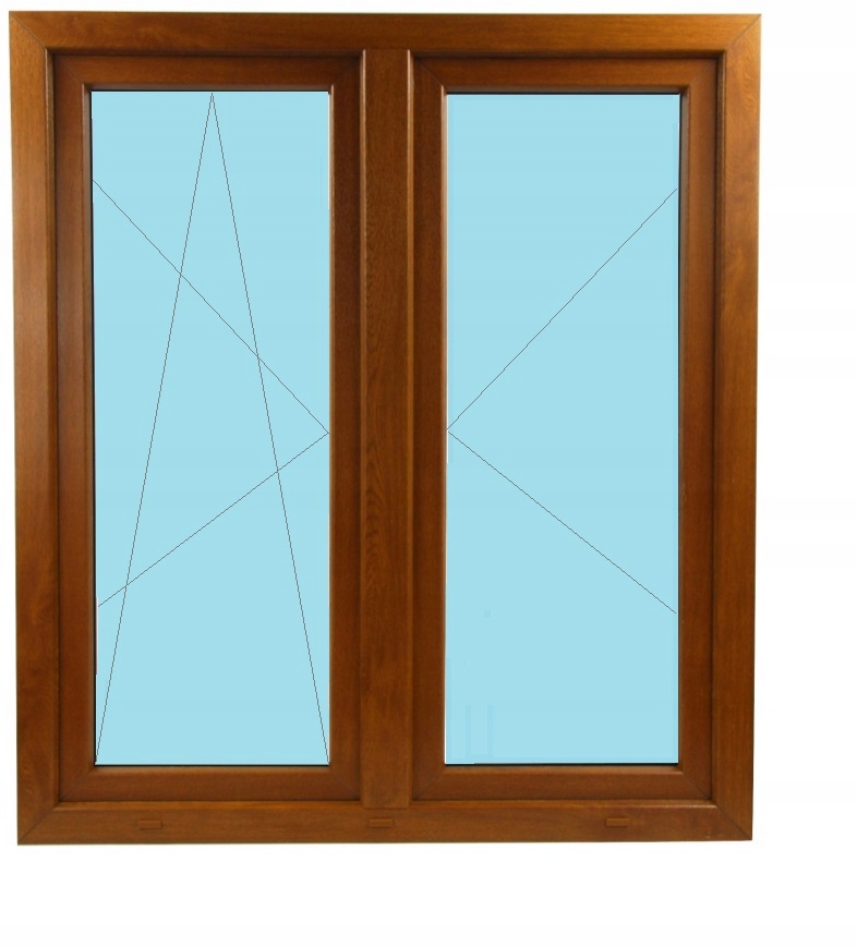 OKNO PCV PCW 81mm 3-szyby 1x ZŁOTY DĄB 1165x735