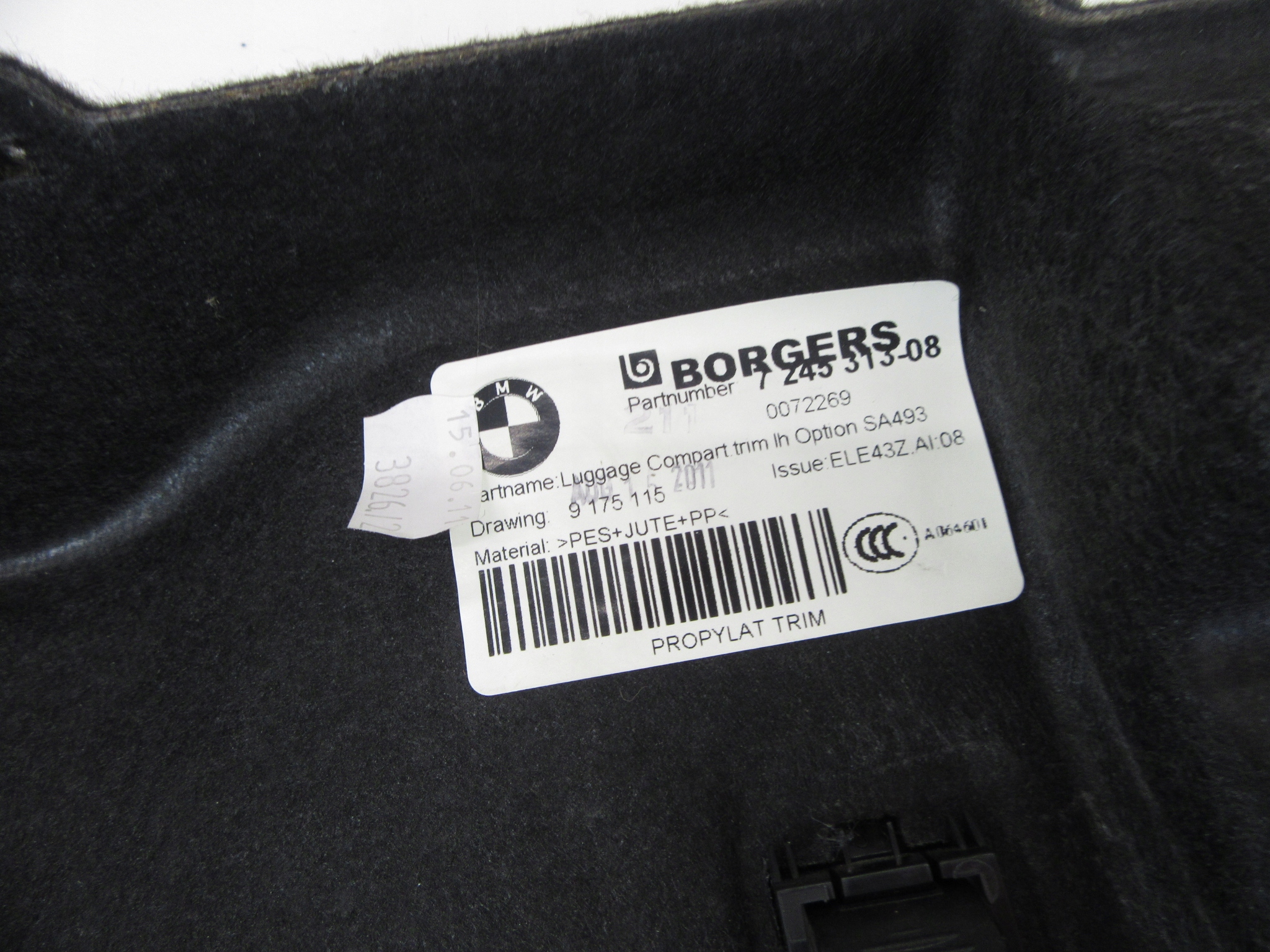 side cover upholstery boot left left rear part BMW F25 X3