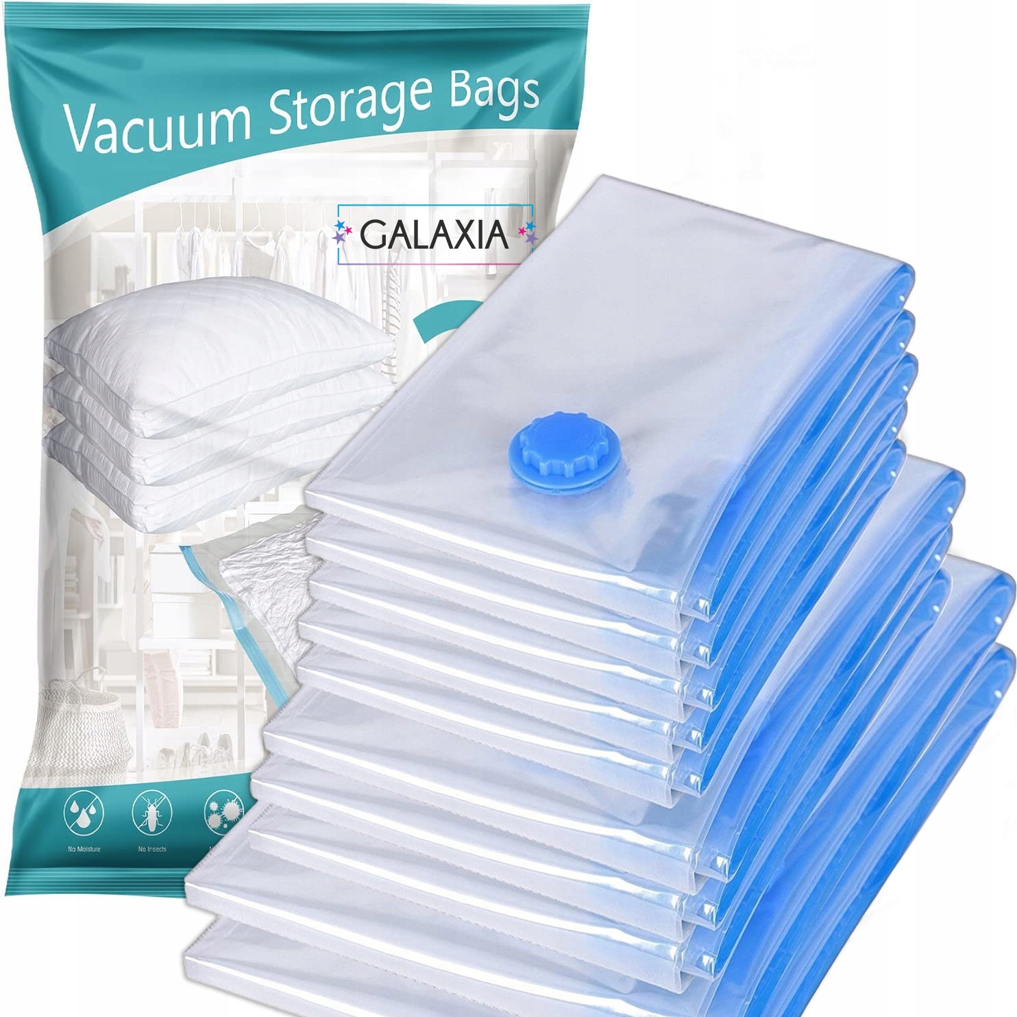 Levně Vakuové Pytle Na Oblečení Povlečení Tašky, Sada 12 Kusů, 4 Velikosti