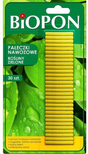 

Biopon Pałeczki Nawozowe Do Roślin Zielonych 30 Sz