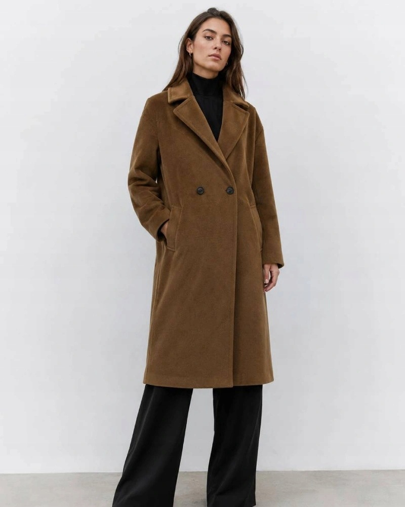 Volný Dámský Kabát 11Z8161 Camel M (38)