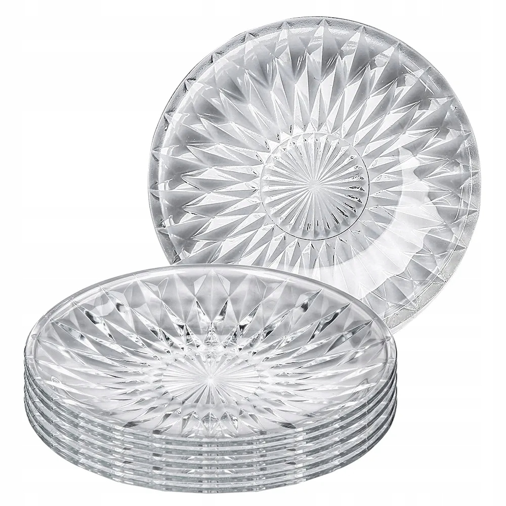 Talerzyki deserowe talerze szklane Altom Design Stella 15,3 cm Zestaw 6 szt