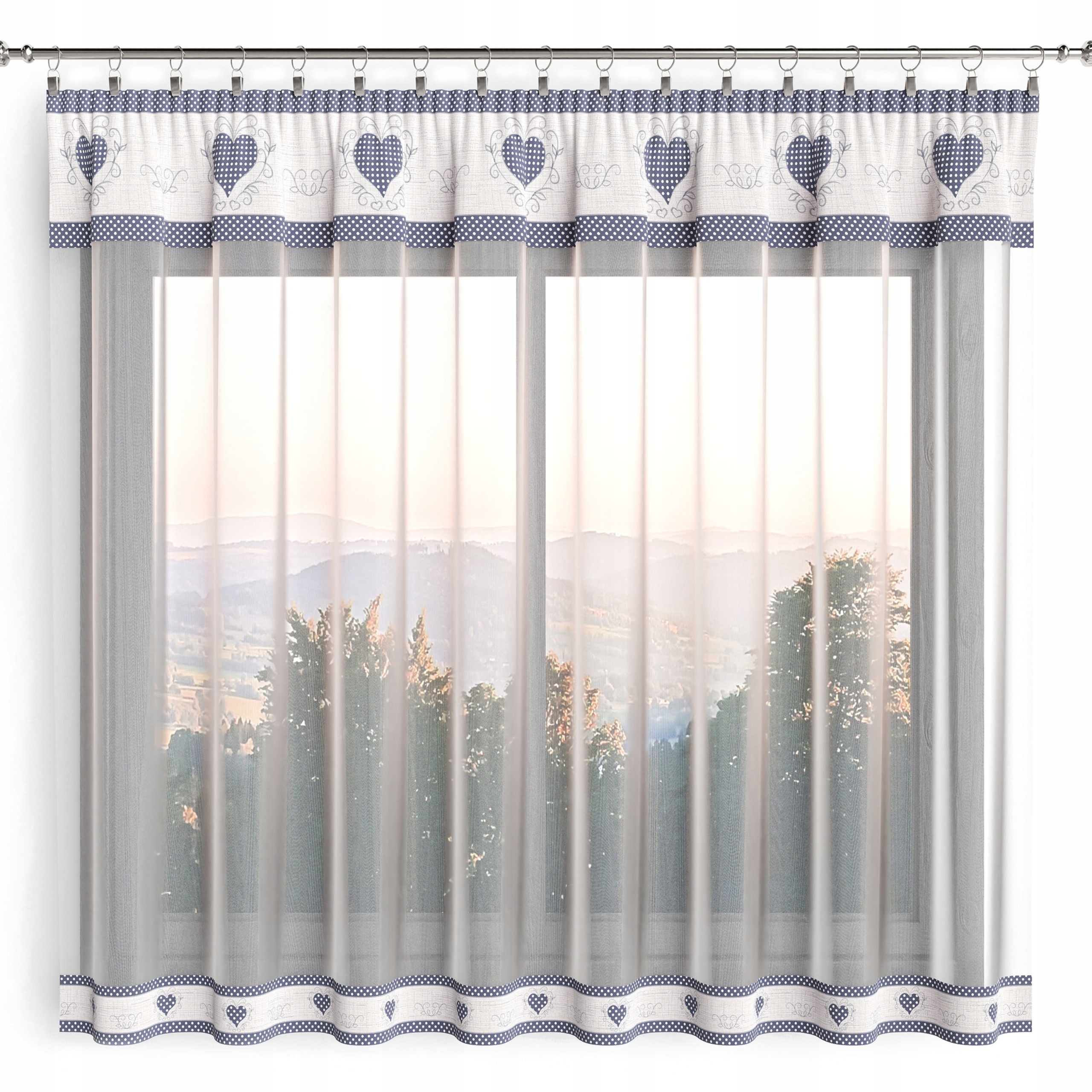 Hotová záclona 400 cm x 160 cm do obývacího pokoje, kuchyně, pokoje s řasící páskou