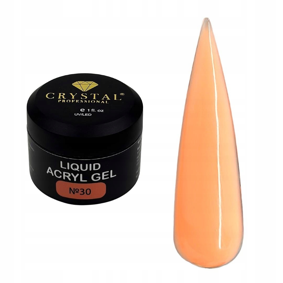 Liquid Acryl Gel #30 30 ml Crystal Professional Gel pro posílení nehtů