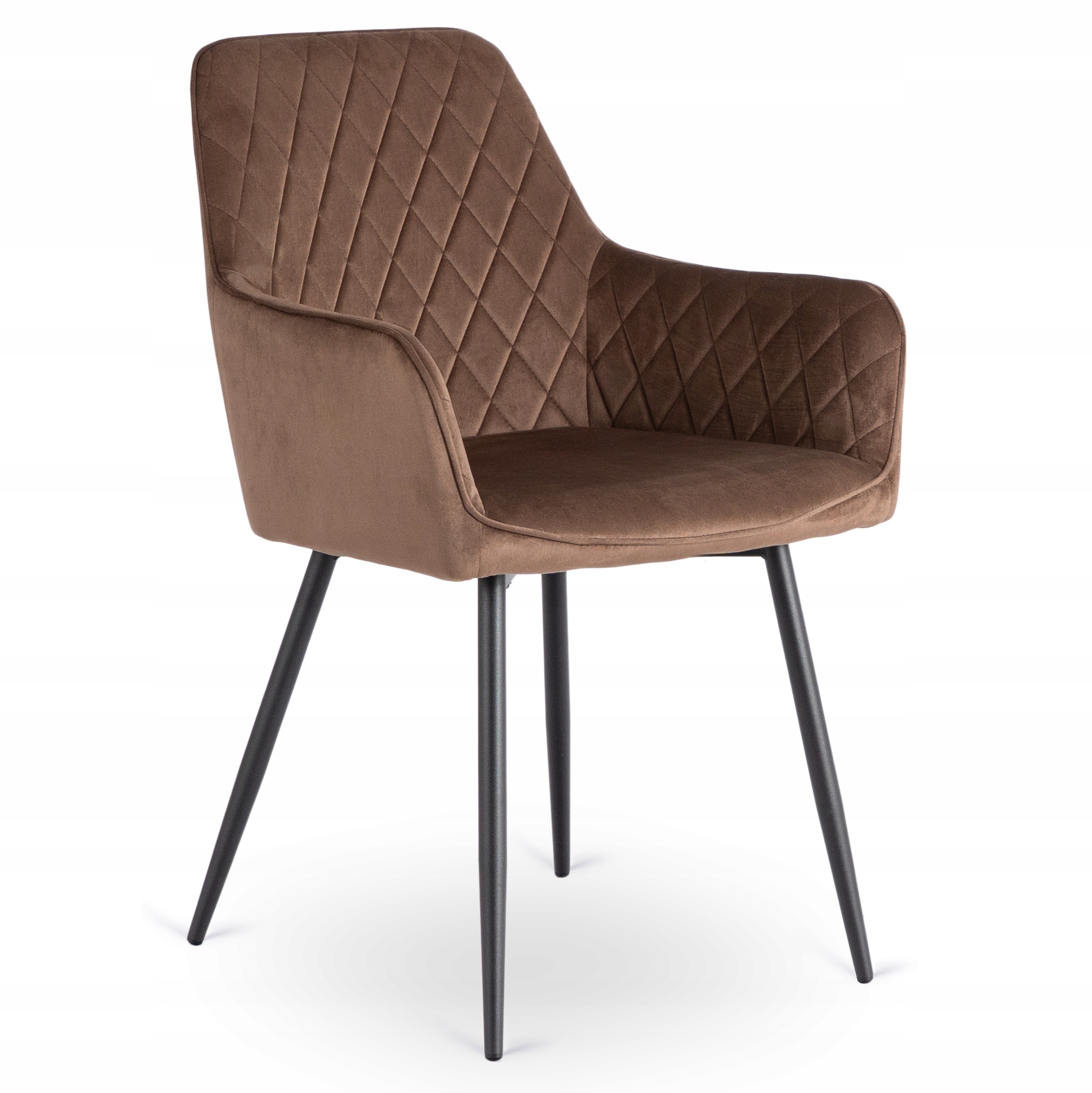 Čalouněná židle Velurová do obývacího pokoje Kuchyňská jídelna Hnědá Bresso