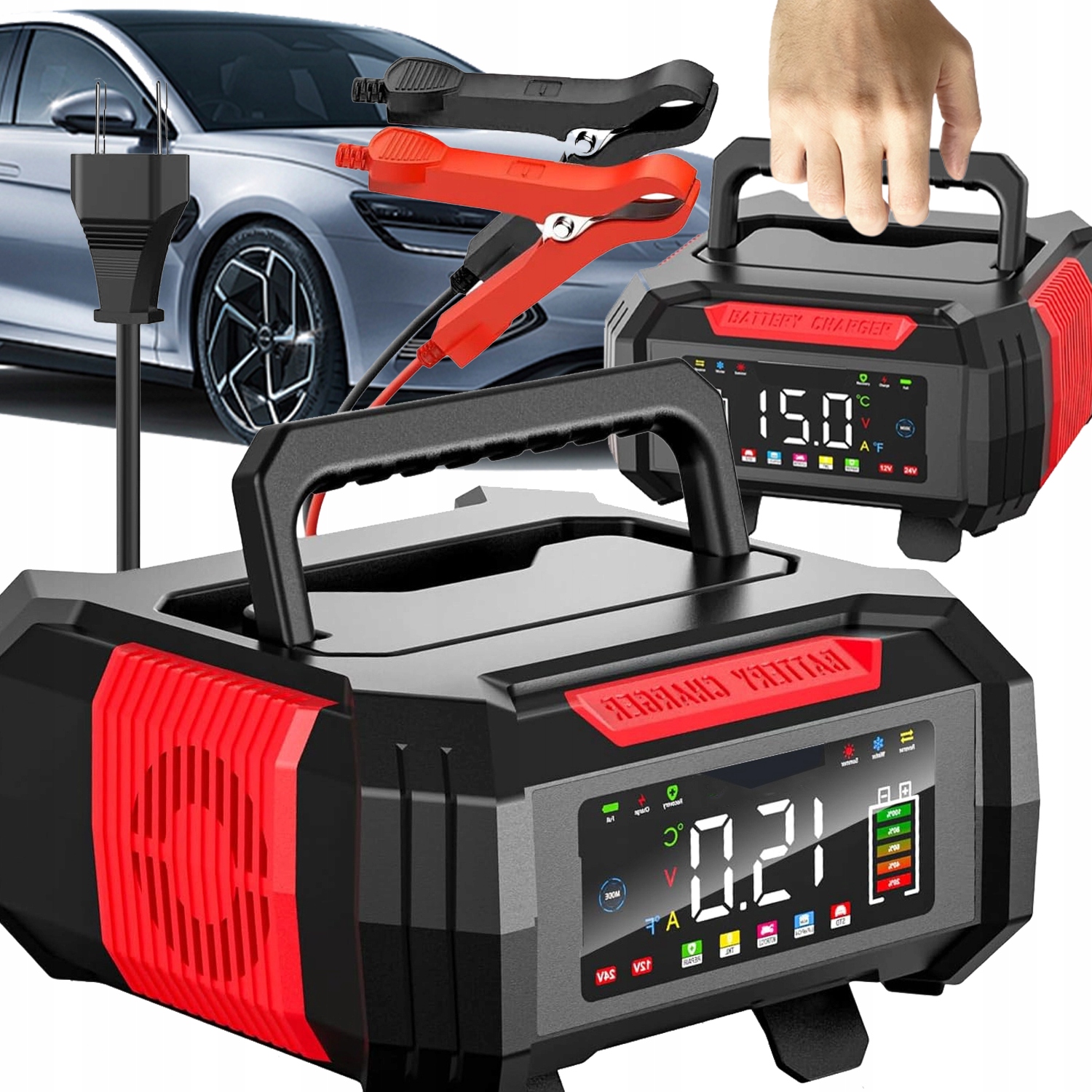 Usměrňovač Do Auta Pro Akumulátory 12V 24V 15A Agm Gel, Funkce Opravy