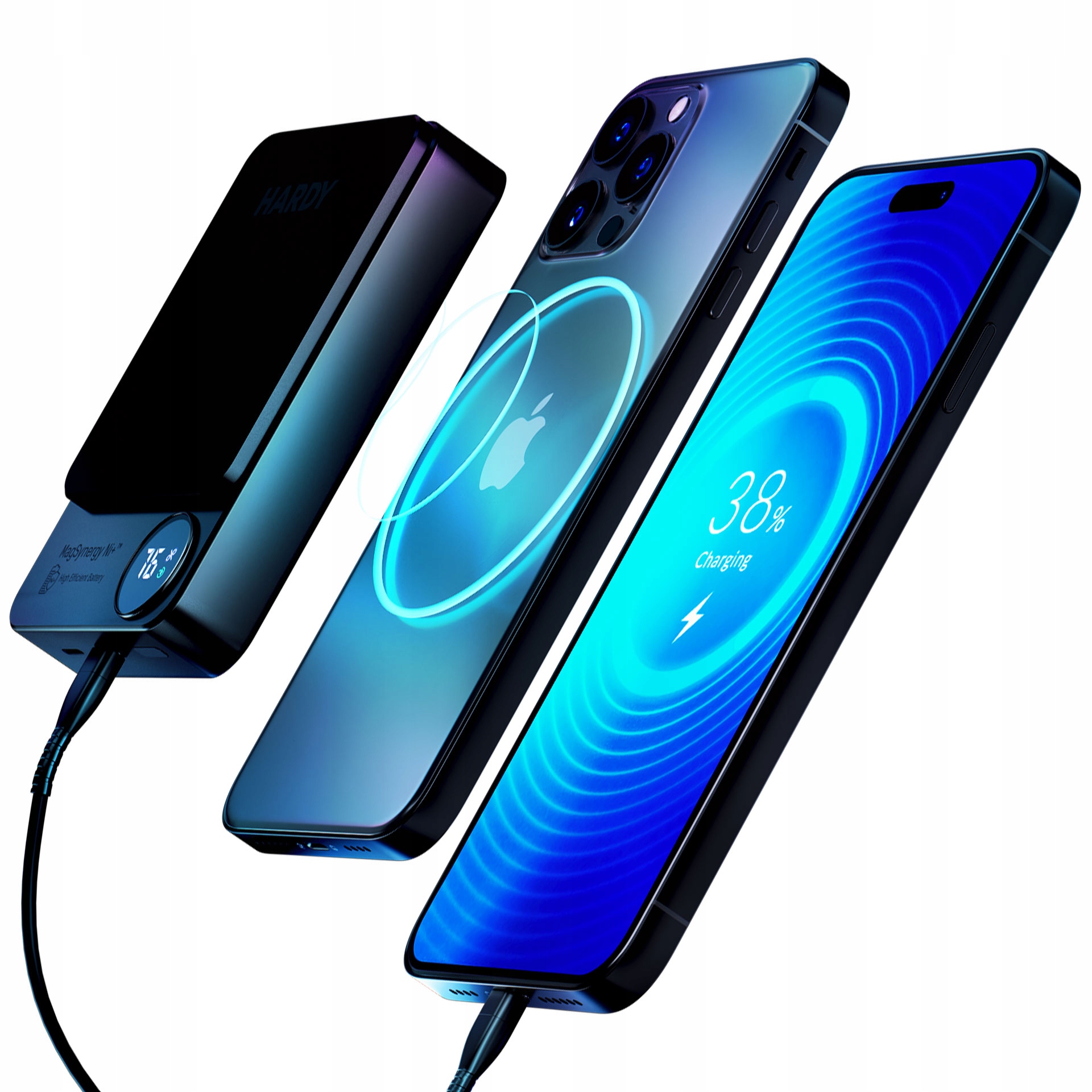 Accessories 3mk Hardy MagSynergy Ni+ 10,000mAh 22.5W Usb 1C1L-Black