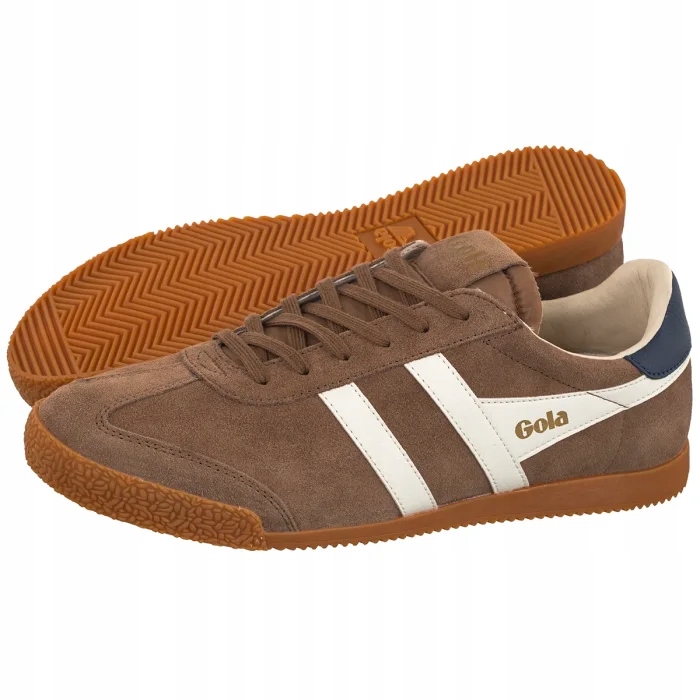 Retro boty Gola Pánské Elan Trainer Tobacco CMB538 Hnědé