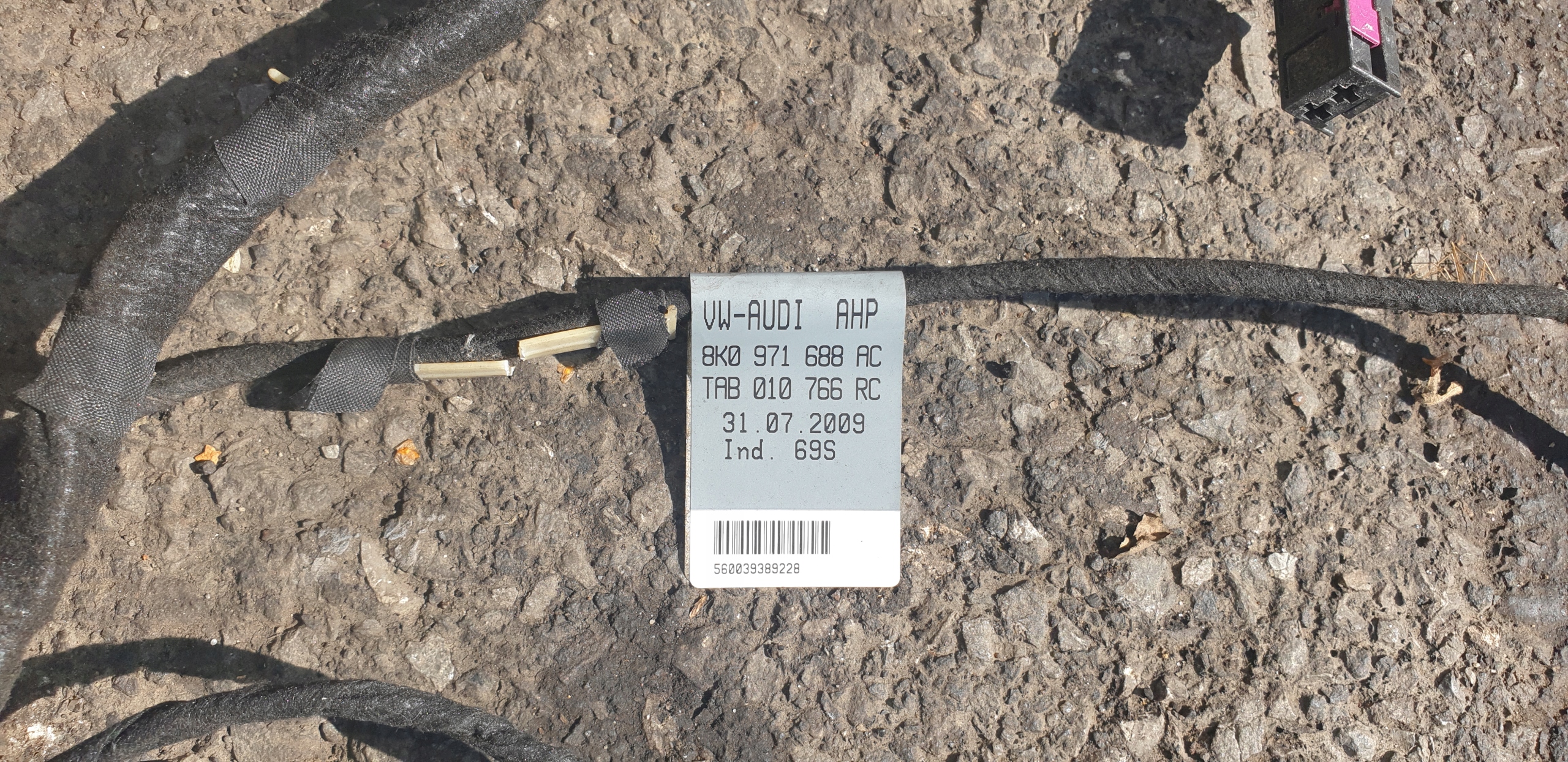 bundle wiring Z door right rear part AUDI A4 B8 8K OE