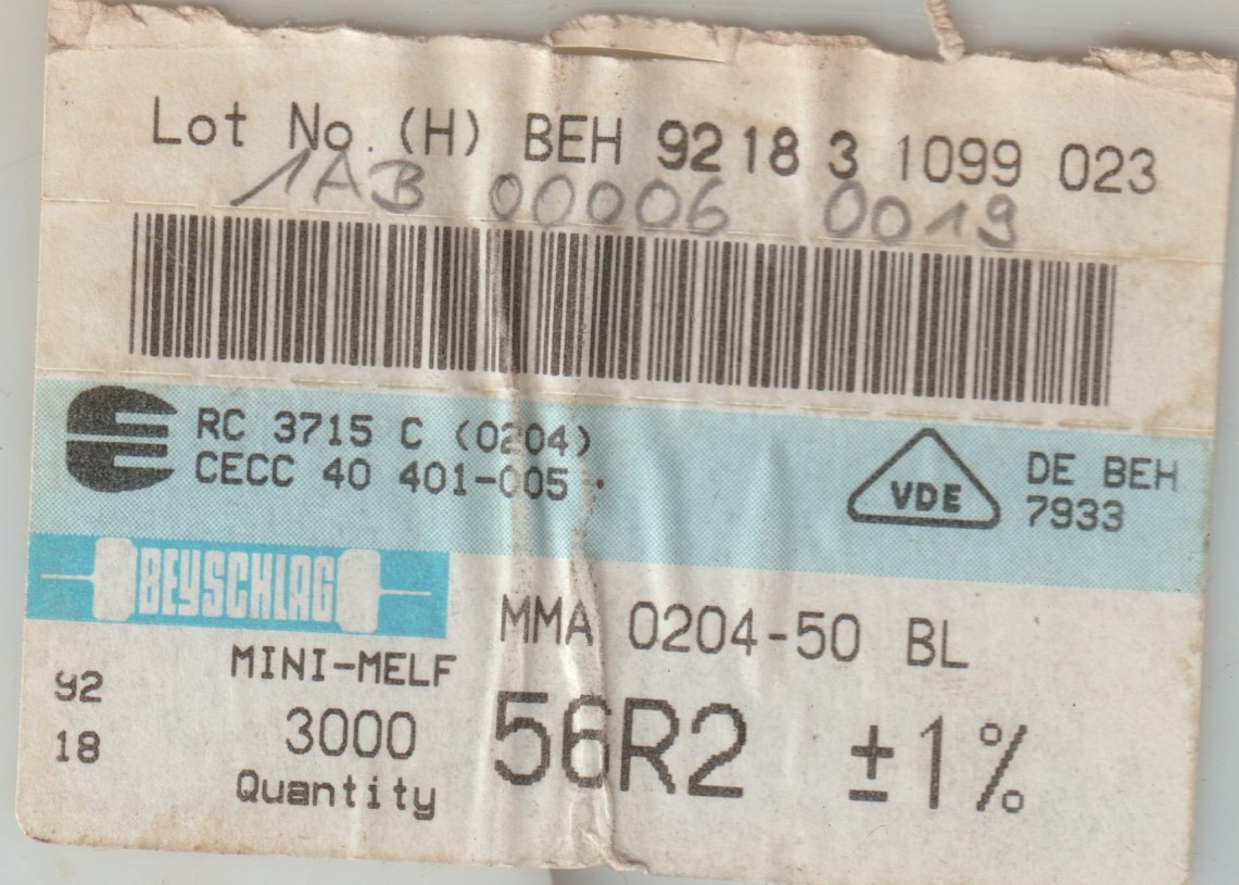 [100szt] 56R2 1% 50ppm rezystor Smd minimelf MMA0204 Beyschlag low noise