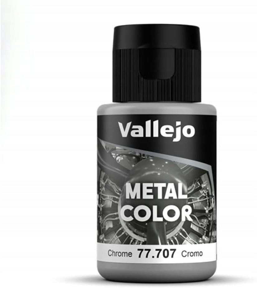Vallejo Metal Color Chrom Akryl 32 ml na vodní bázi Aerograf Metal