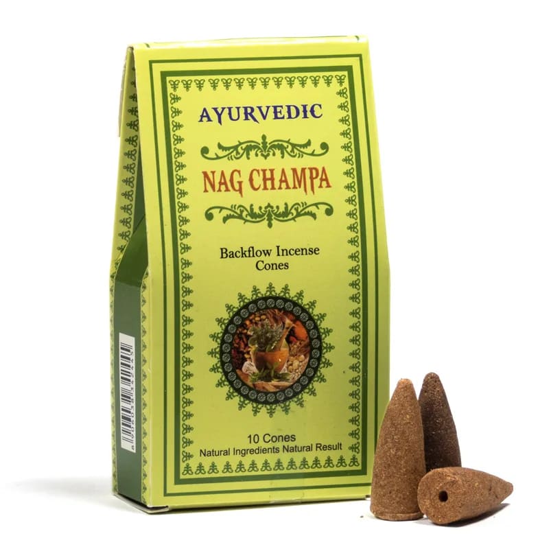 

Kadzidła stożkowe Backflow Nag Champa Ayurvedic