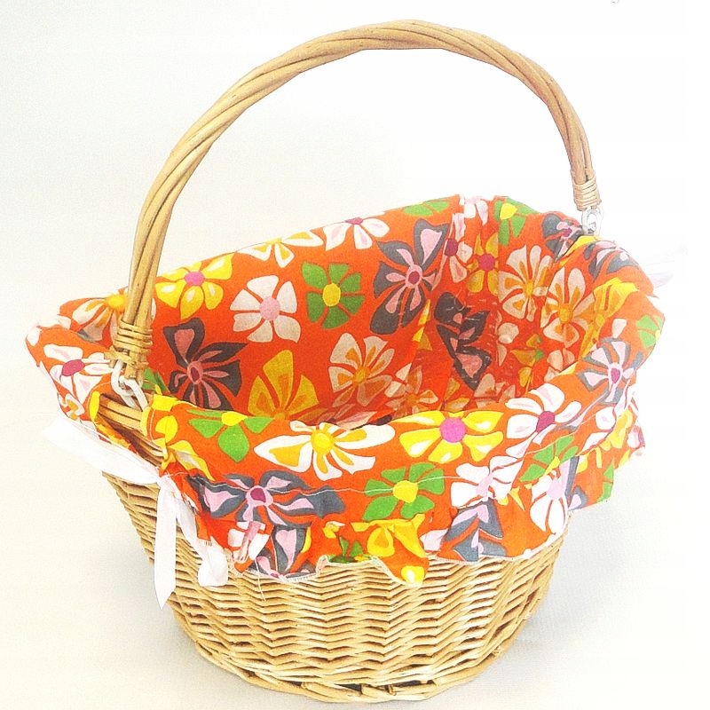 Wkład do koszyka rowerowego ozdobny Orange kwiaty