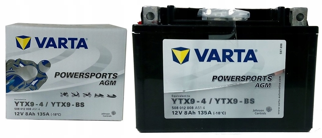 508012008A514 - Акумулятор VARTA YTX9-BS / TX9-BS 12V 8Ah 135A