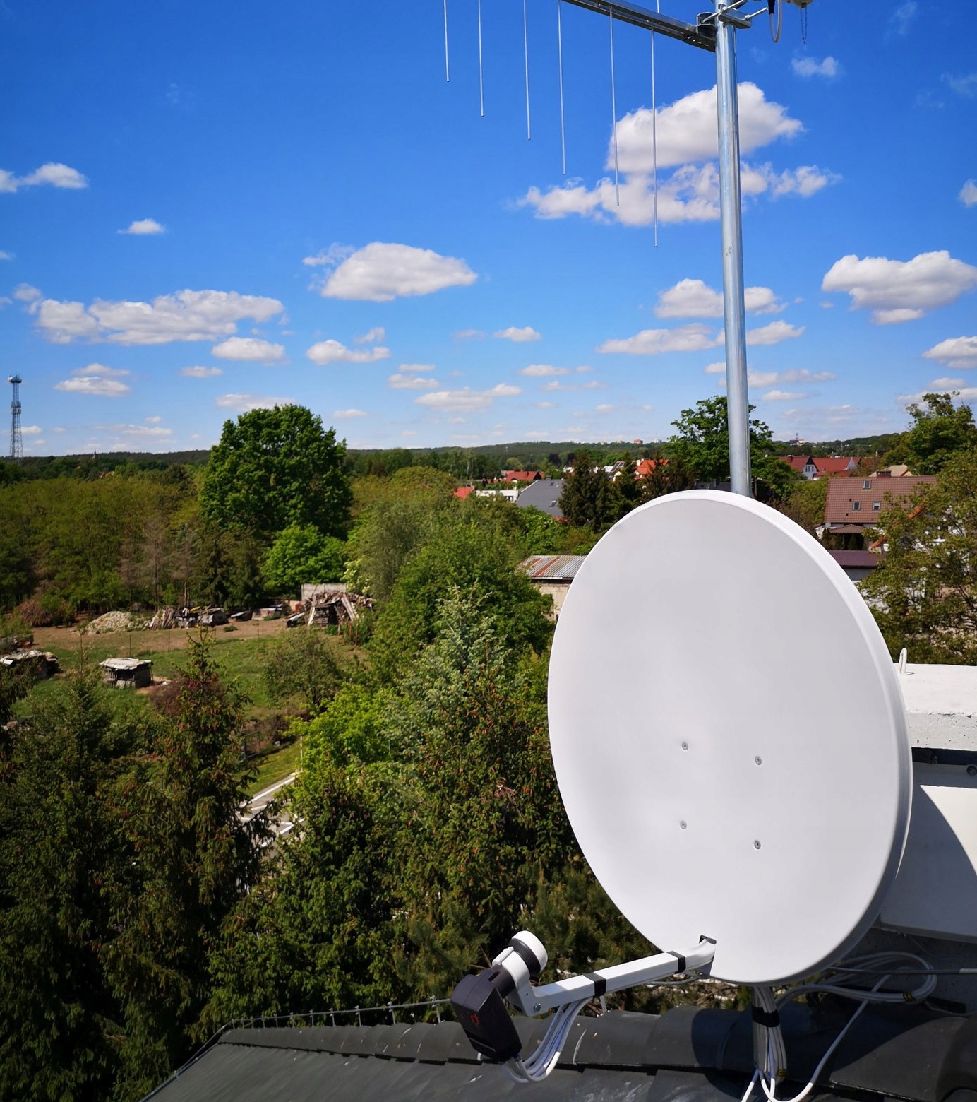 ANTENA CZASZA SATELITARNA 80 ZESTAW SINGLE HD 4K Marka Corab