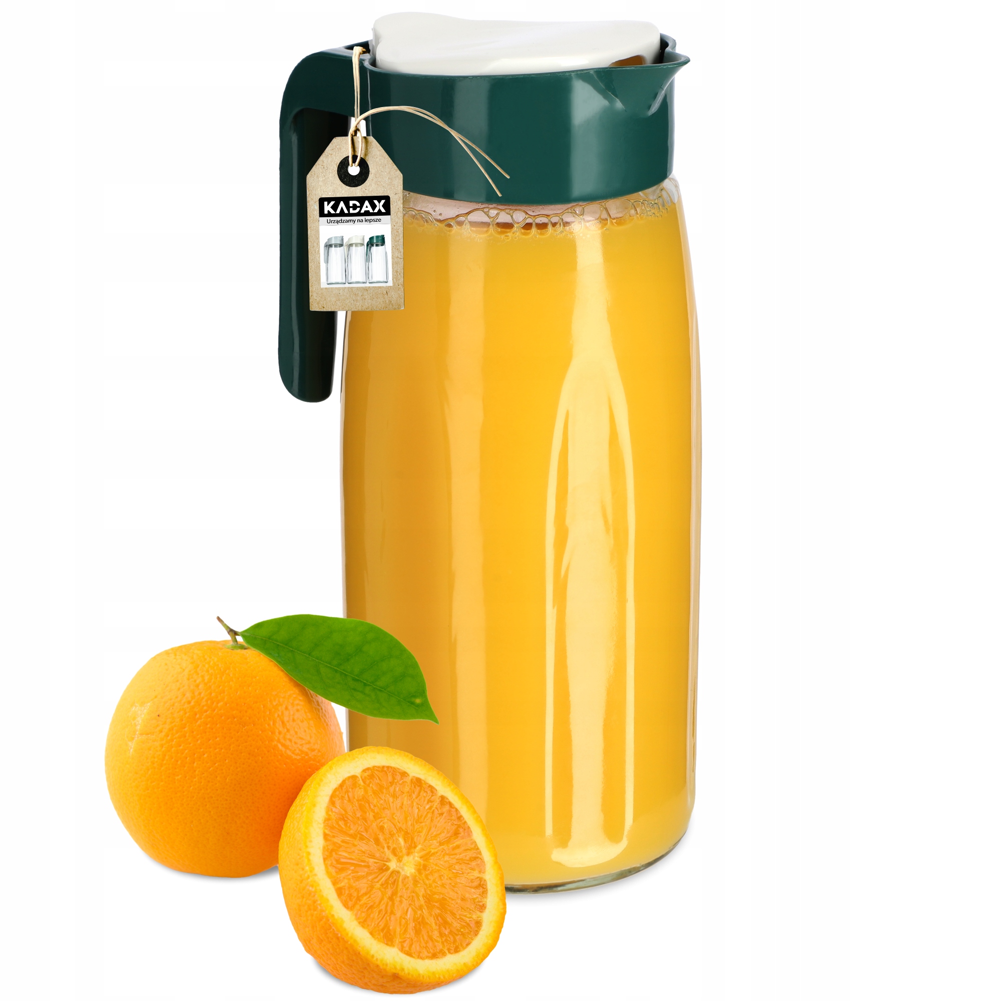 SZKLANY DZBANEK Z POKRYWKĄ NA WODĘ SOK NAPÓJ 1,45L NAPOJE LEMONIADA