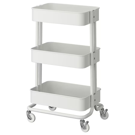 Ikea Raskog kuchyňský vozík, mobilní bar na kolečkách Bílý 35x45x77 cm