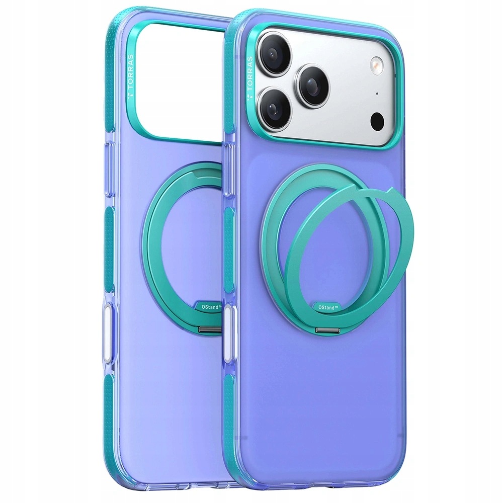 Puzdro Torras pre iPhone 17 Pro Ostand O3 Hue Fiolet MagSafe 360° s podstavcom