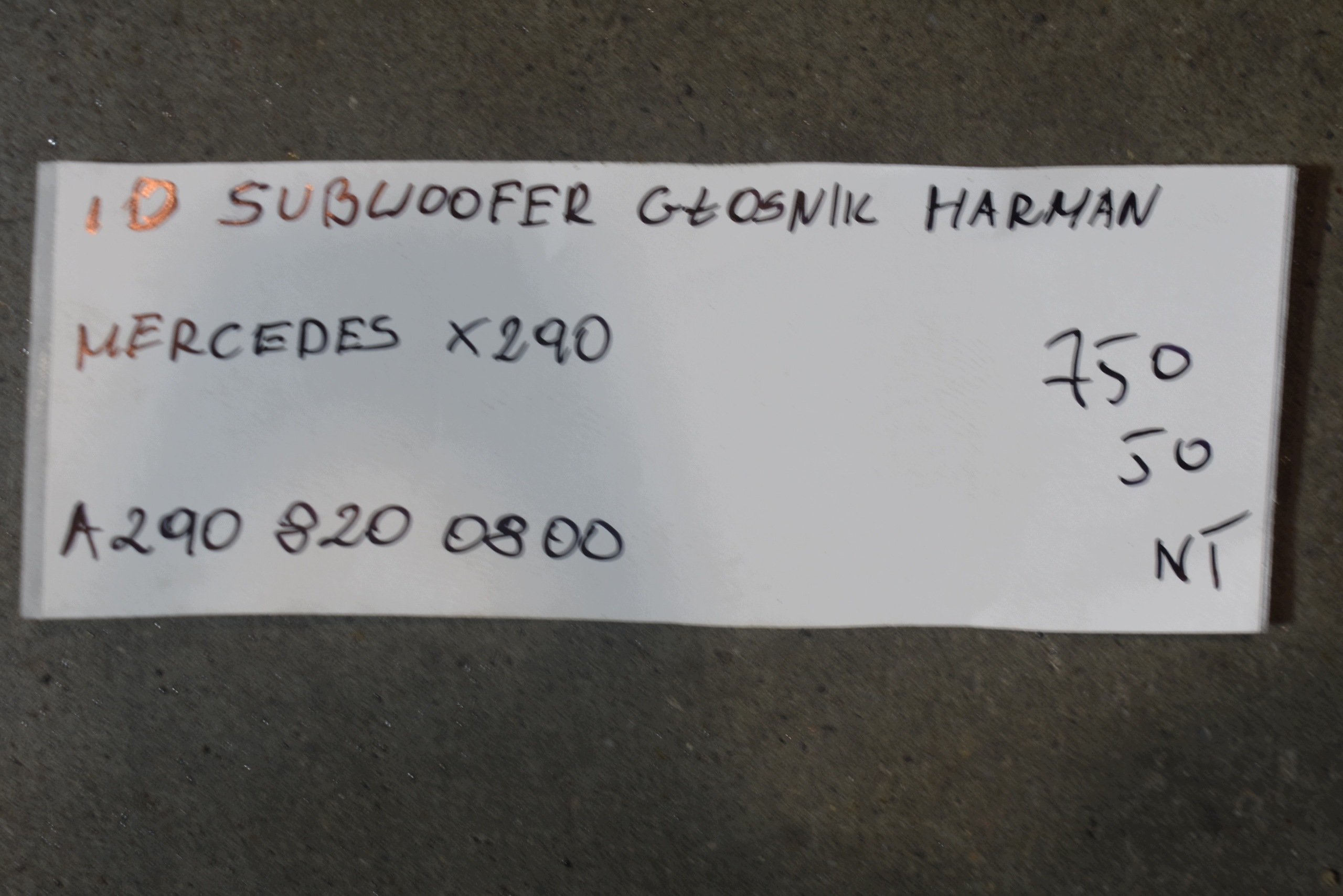 IDEALNY SUBWOOFER speaker HARMAN MERCEDES X290 1