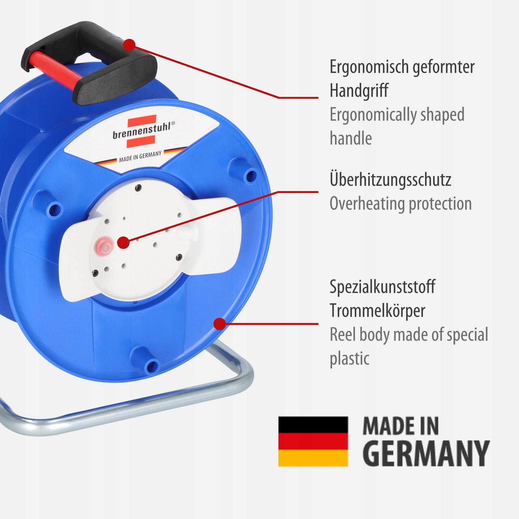 BRENNENSTUHL Bęben Kablowy G IP20 Pusty Specjalny Tworzywo Niemcy — miniatura 4
