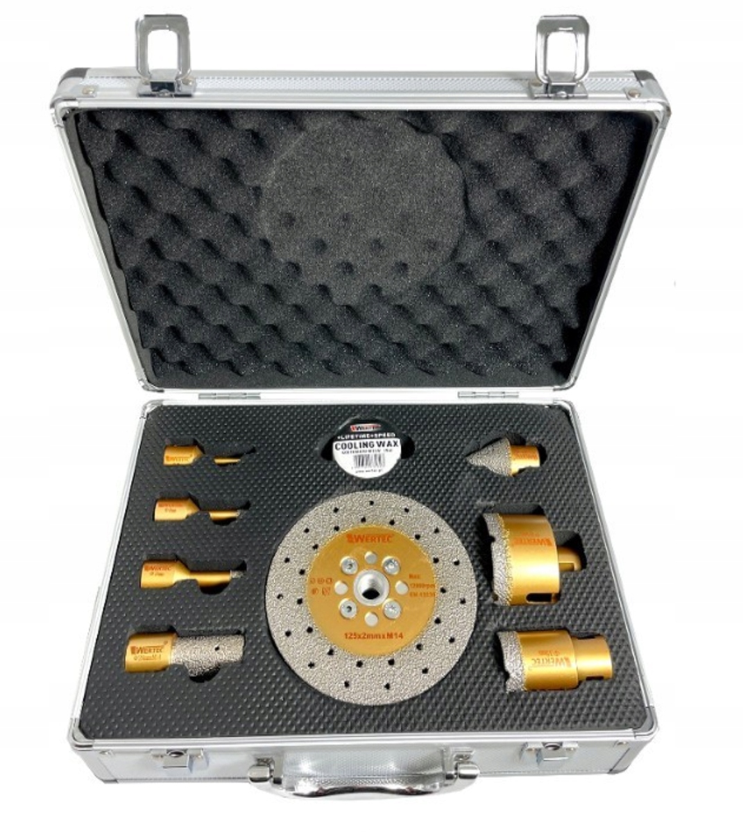 Zestaw koronek diamentowych WTAS09 Wertec 6-65 mm