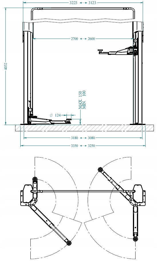 PODNOŚNIK RAVAGLIOLI KPX35 3,5t szeroki SUV NEW Zasilanie 400 V