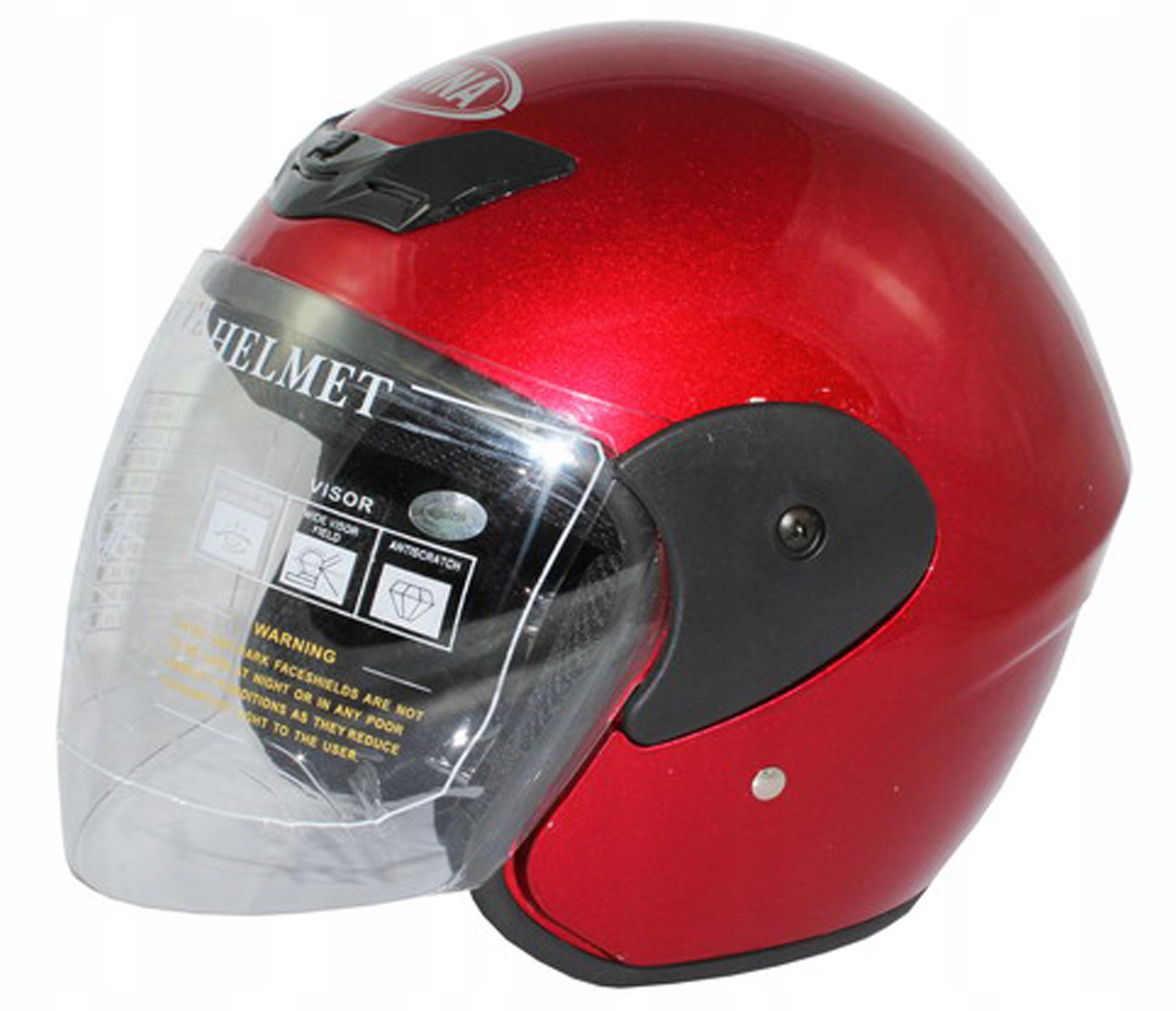 

Kask Otwarty Jet Szyba Skuter Motorower 2T Red XL
