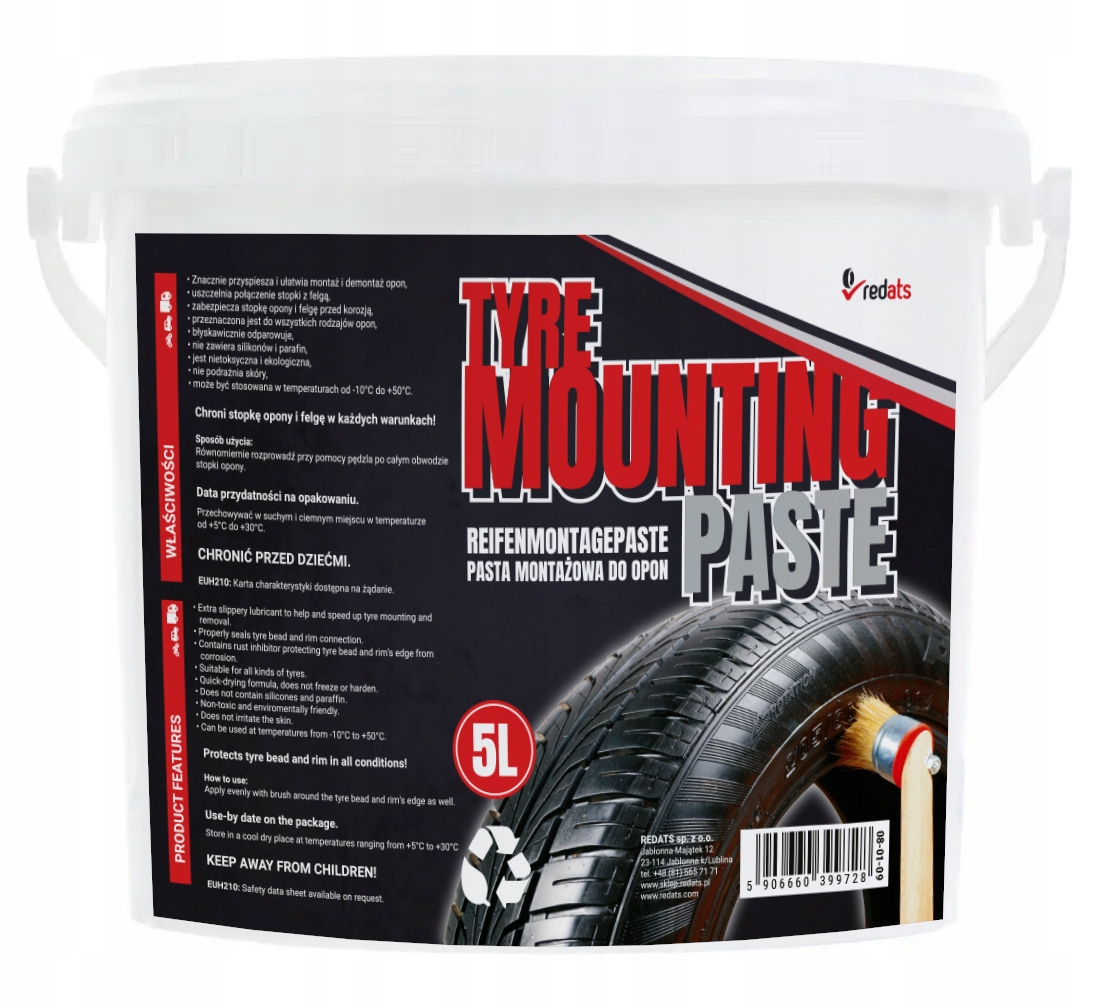 Pasta montażowa do opon 5kg Redats Tyre Mounting Paste maść wulkanizacja