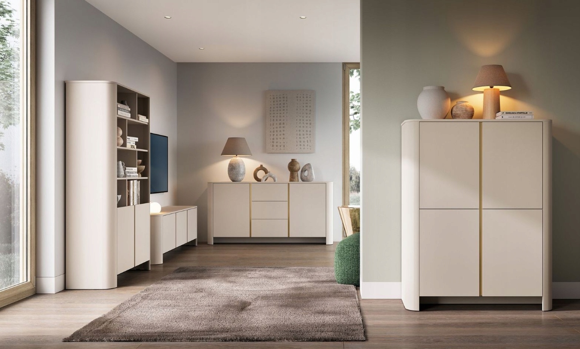 Kaszmir STOLIK SZAFKA RTV 168cm BARY PS Głębokość mebla 39.1 cm