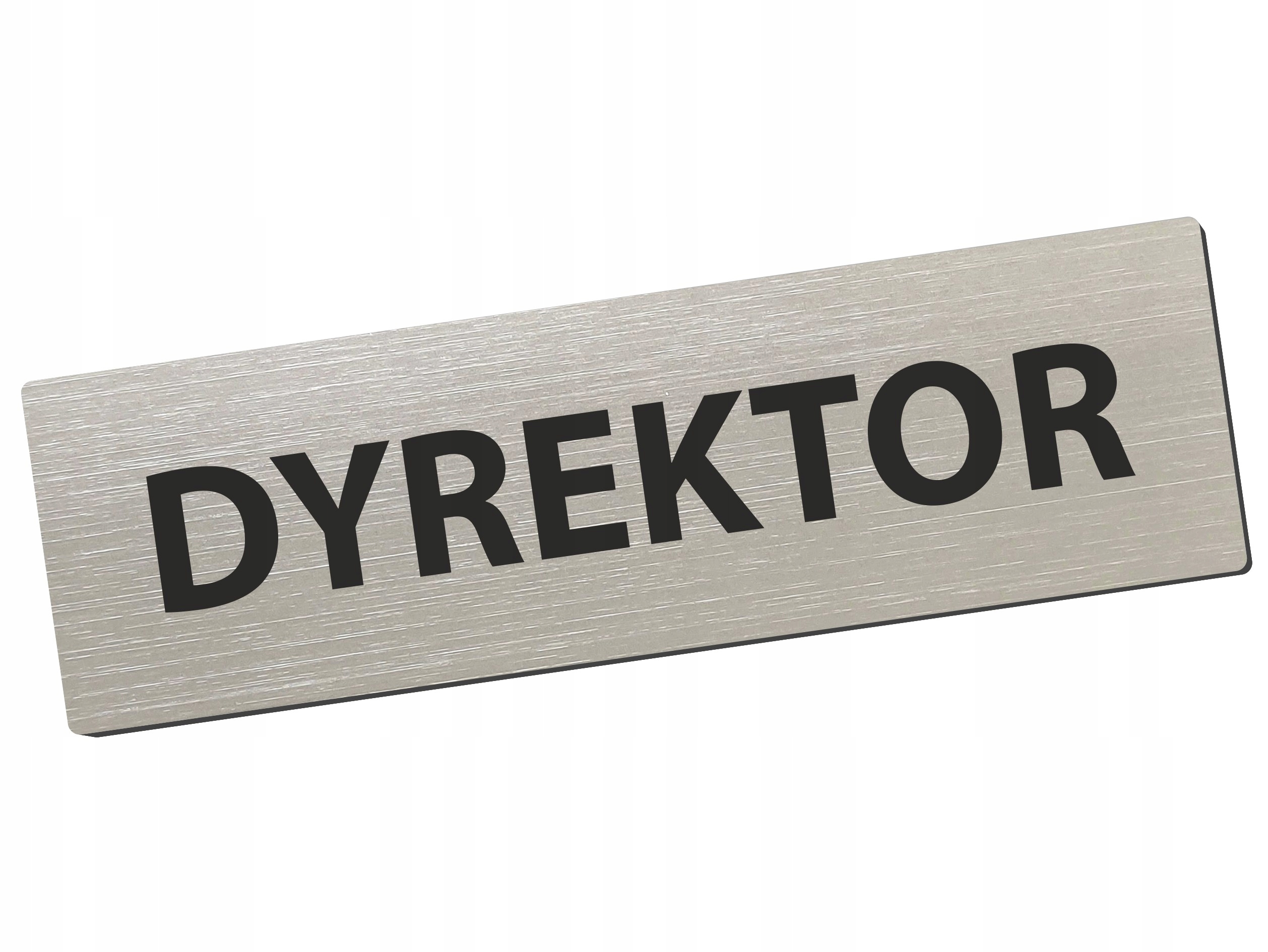

Tabliczka samoprzylepna Dyrektor srebrna 20x6
