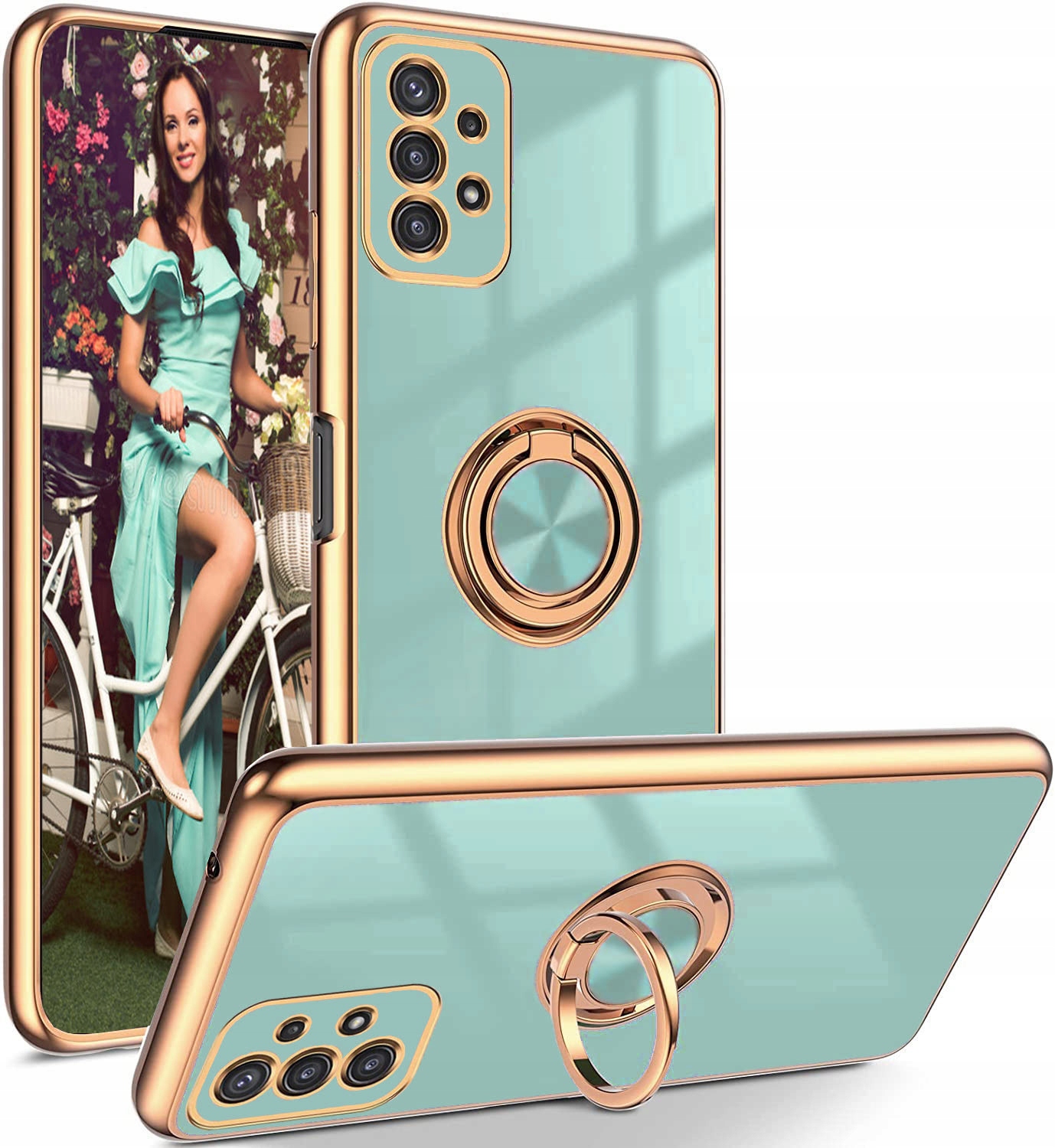 ETUI FLEXI RING DO SAMSUNG A13 4G +SZKŁO Dedykowana marka Samsung