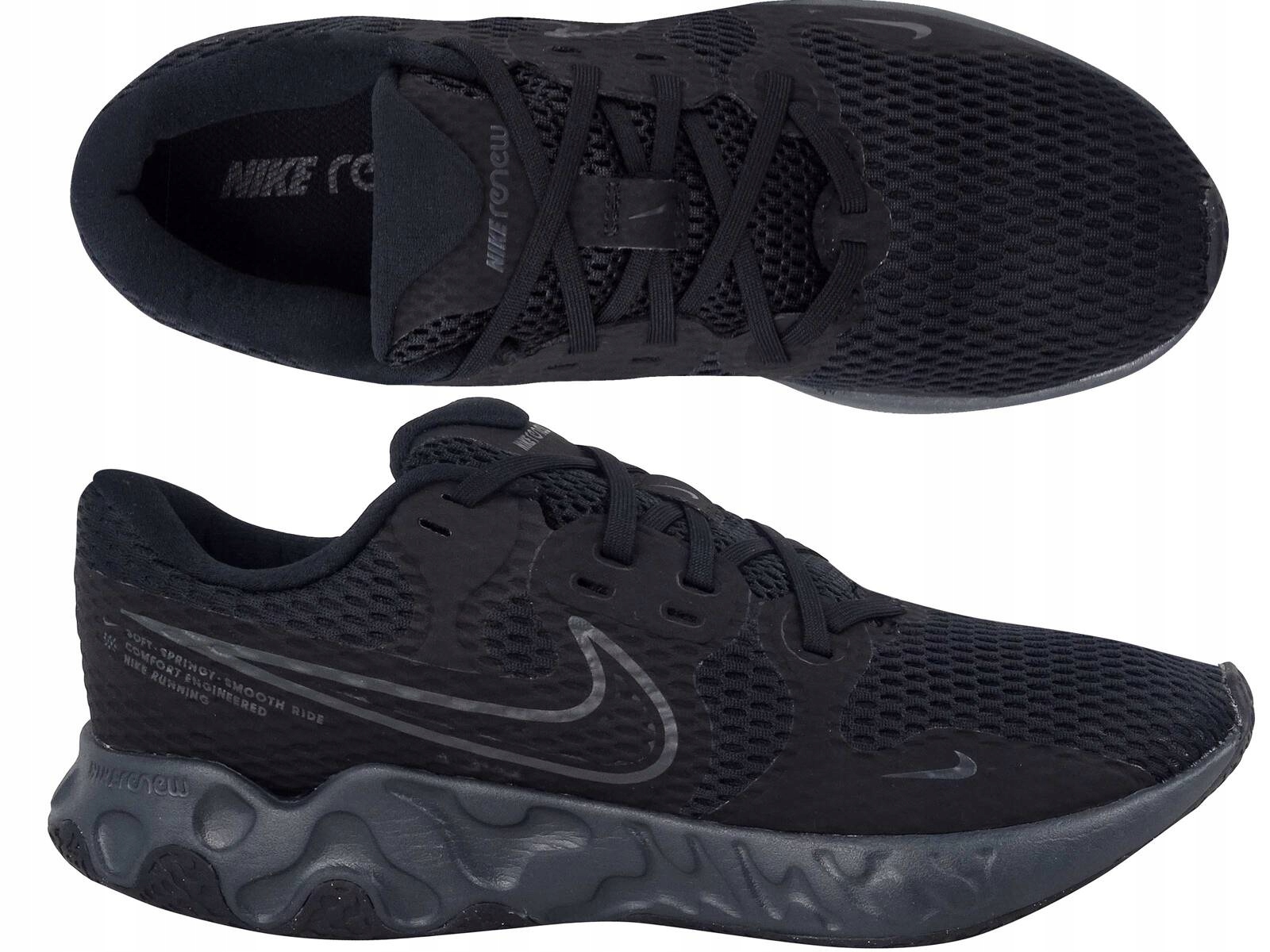 Nike Renew Ride Czarne Buty Bieganie Treningowe