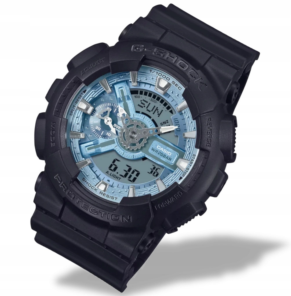 Nové černé pánské hodinky Casio G-Shock GA-110CD v krabičce Gravírování Bonus .