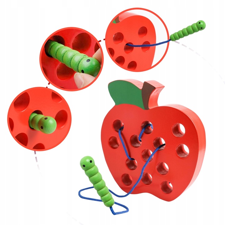 DREWNIANA PRZEPLATANKA JABŁKO GRA ZRĘCZNOŚCIOWA Płeć chłopcy dziewczynki