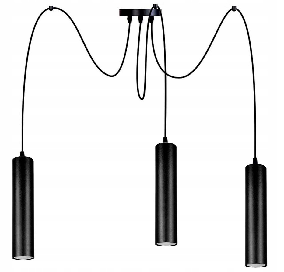 

Lampa Wisząca Zwis żyrandol pająk Tuba 29cm 3 GU10