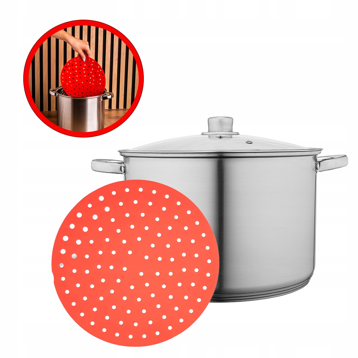 Hrnec indukční ocelový podložka na vaření sklenic Altom Design Fabio 11,5 l